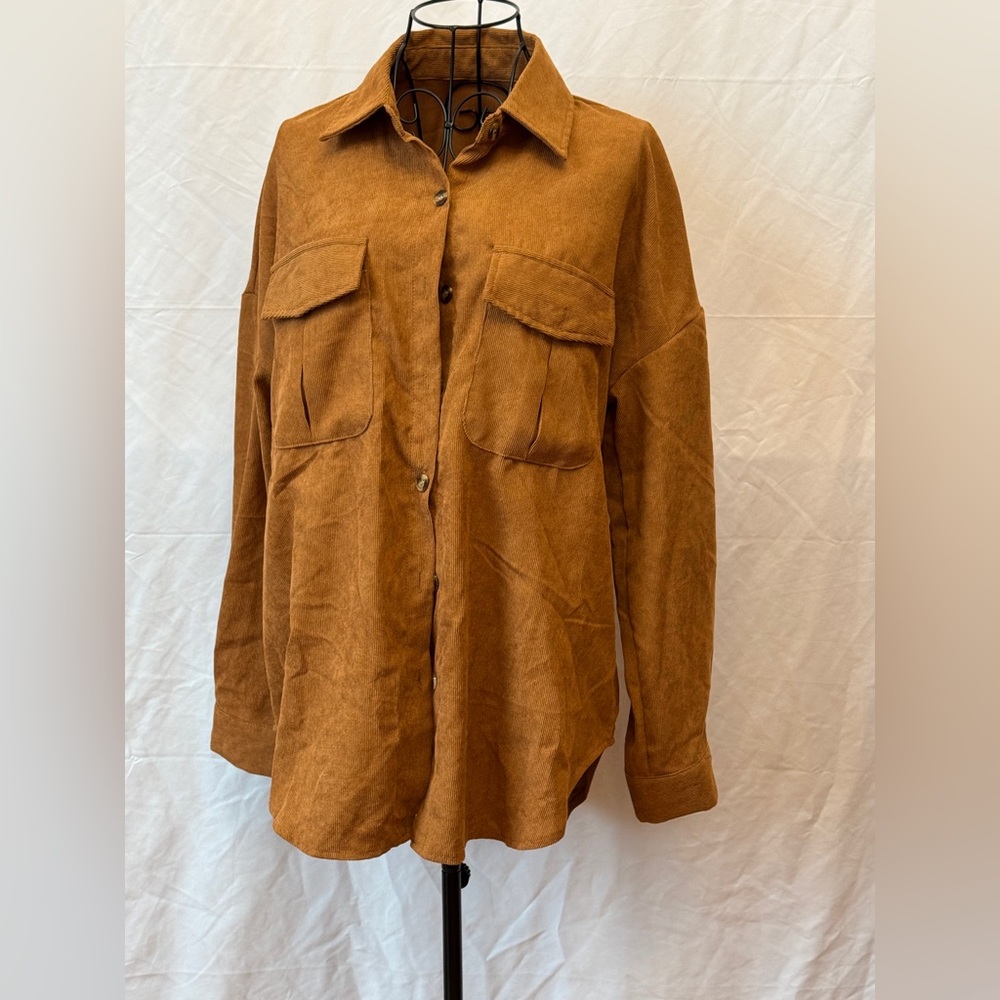 164 - BellanBlue Tan Corduroy Shacket